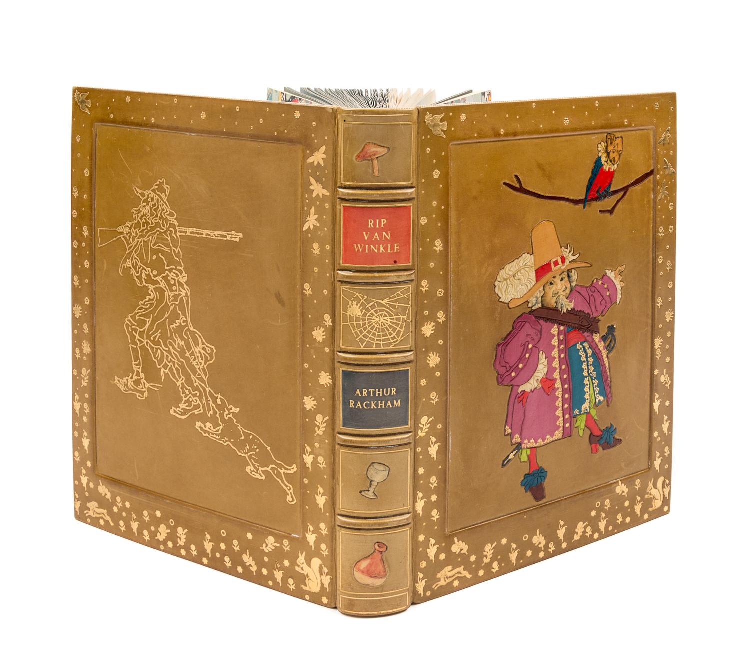 (WEITZ-COLEMAN; RACKHAM, ARTHUR) IRVING, WASHINGTON. Rip Van Winkle. NY, 1905. Finely bound by Herbie Weitz.