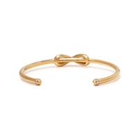 TIFFANY & CO., YELLOW GOLD AND DIAMOND 'INFINITY' CUFF BRACELET