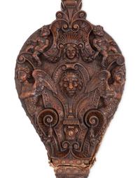 An Italian Carved Walnut Bellows