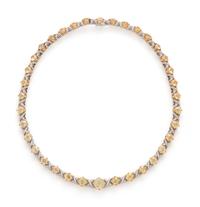 YELLOW SAPPHIRE AND DIAMOND NECKLACE