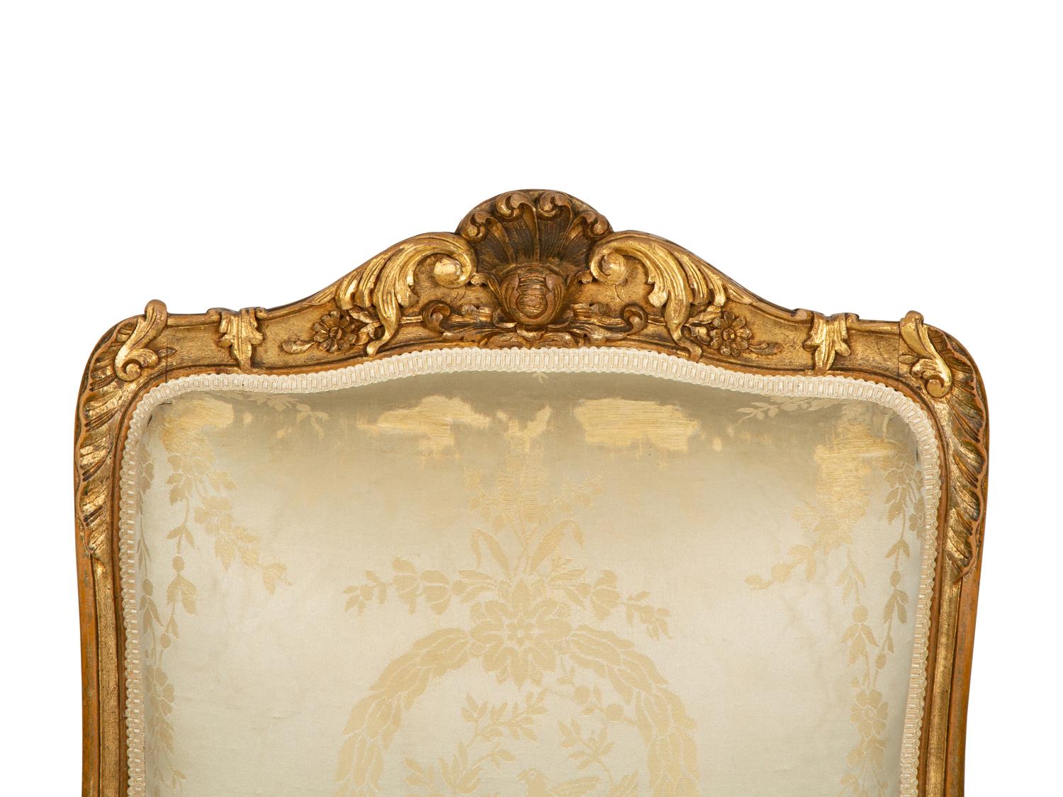 A Set of Four Régence Style Giltwood Side Chairs — Late 19th/Early 20th Century