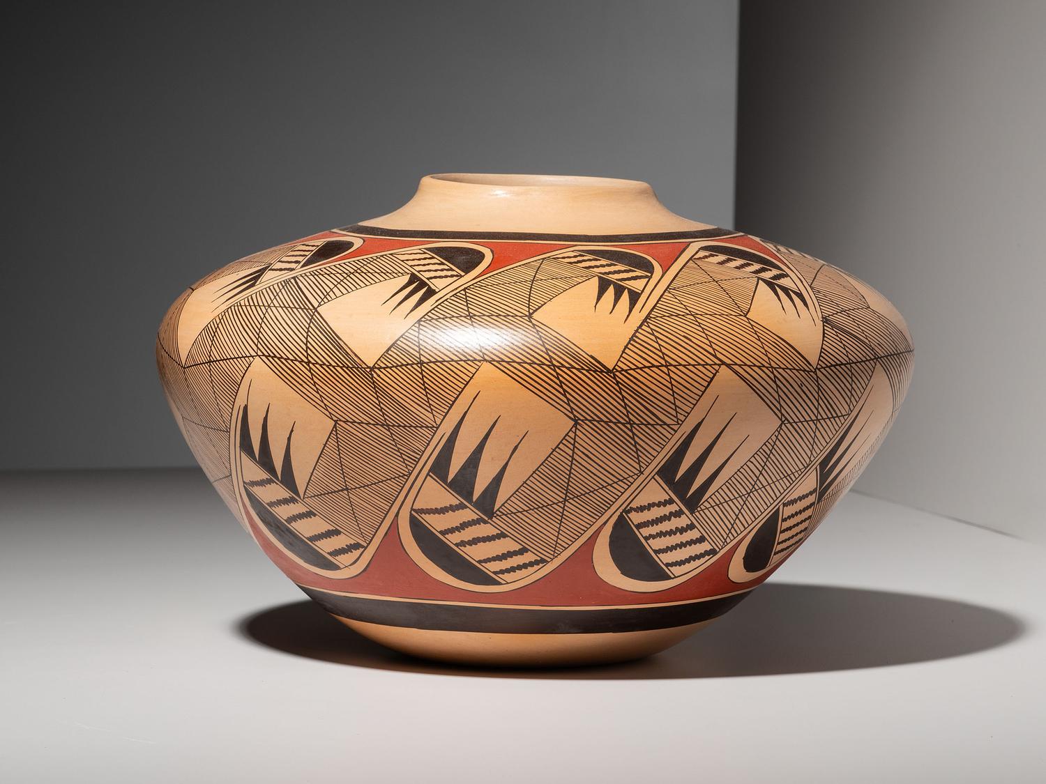 Polychrome Pottery Jar, with Migration Pattern