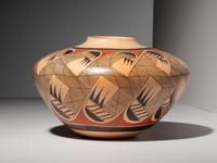 Polychrome Pottery Jar, with Migration Pattern