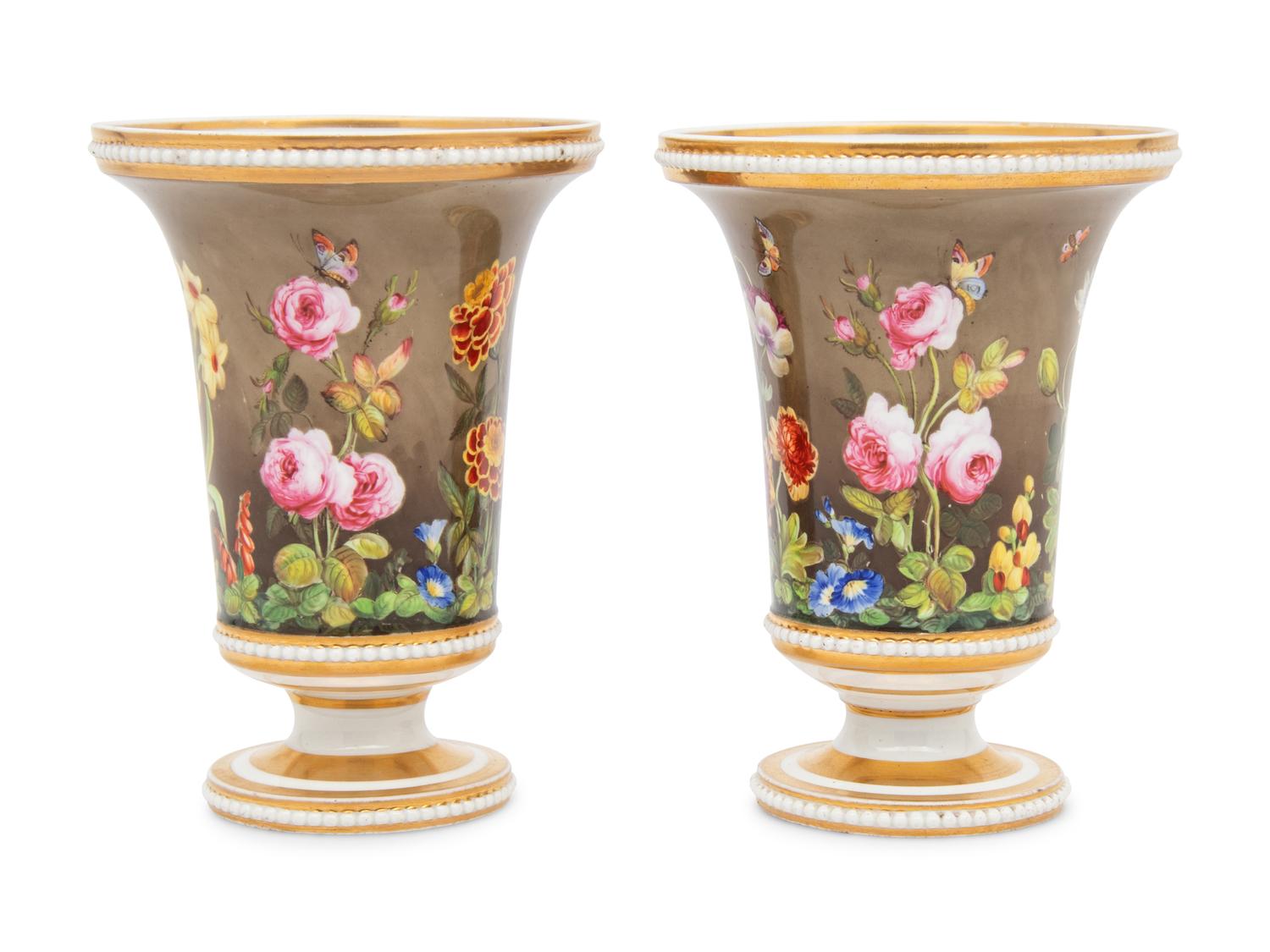 A Pair of Spode Porcelain Vases