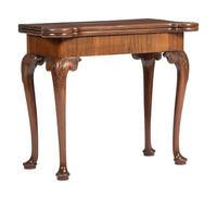 A George II-Style Mahogany Concertina-Action Game Table
