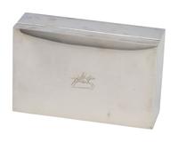 An English Silver Cigarette Box in the Equestrian Taste