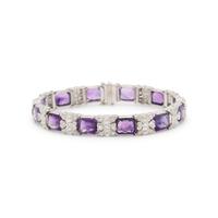 BETTERIDGE, AMETHYST AND DIAMOND BRACELET