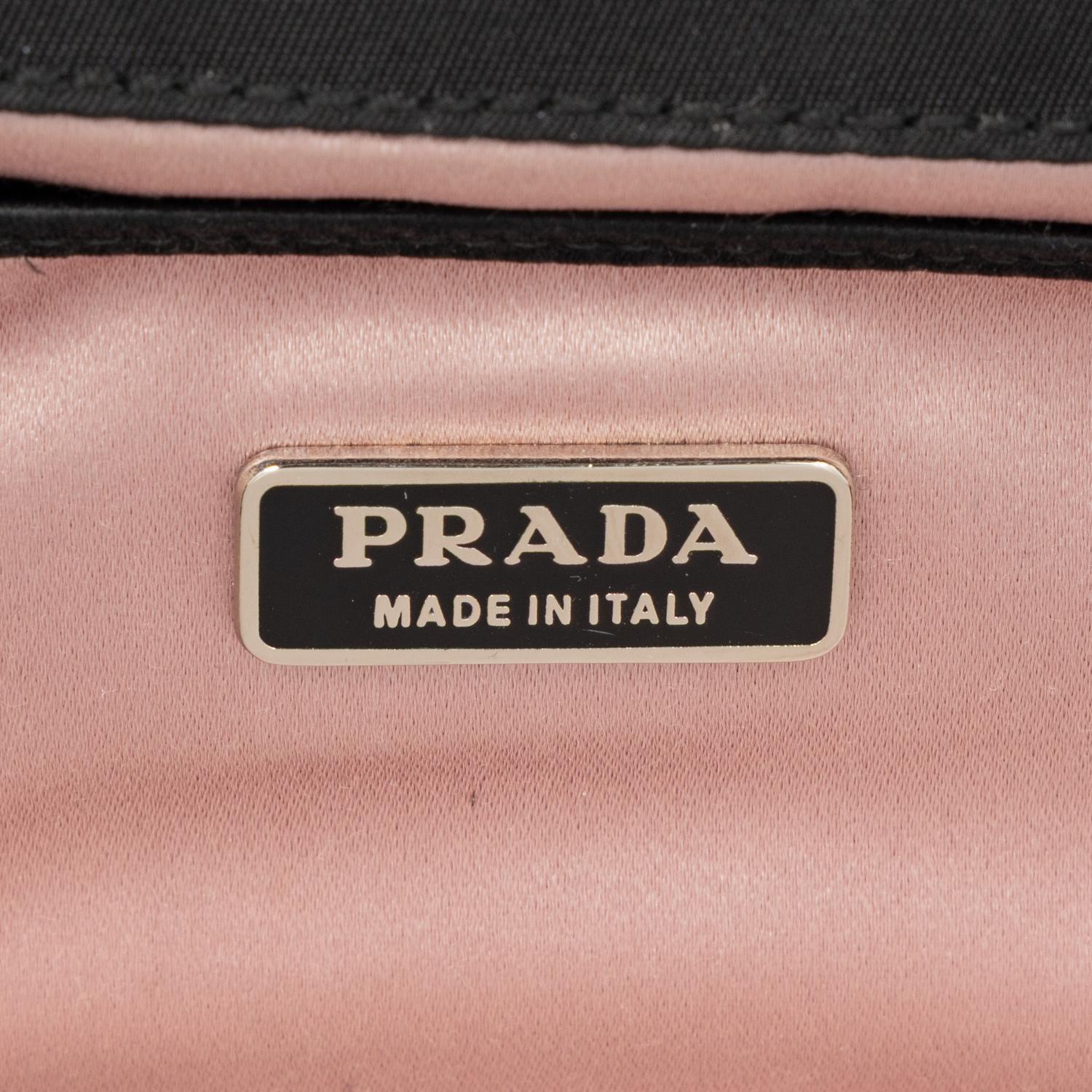 PRADA, FOX FUR & NYLON HANDBAG