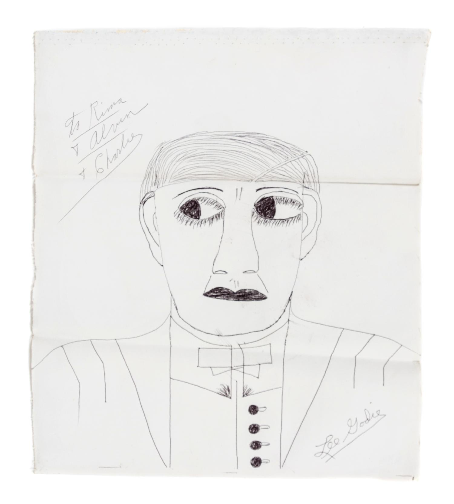 Lee Godie, (American, 1908–1994), Untitled (To Rima, Alvin and Charlie)