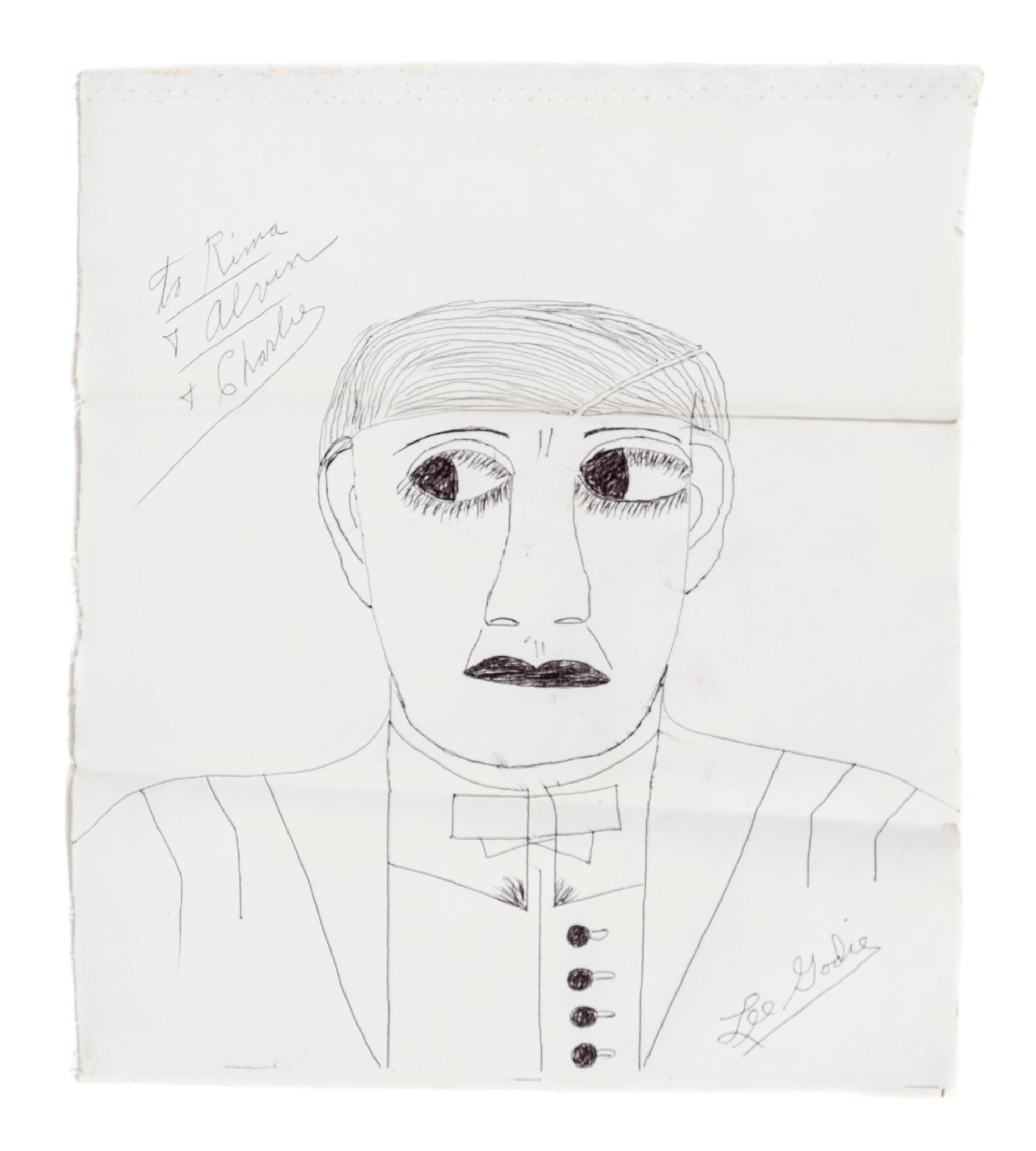 Lee Godie, (American, 1908–1994), Untitled (To Rima, Alvin and Charlie)
