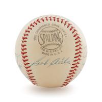 A 1954 Cleveland Indians Partial Team Signed Baseball