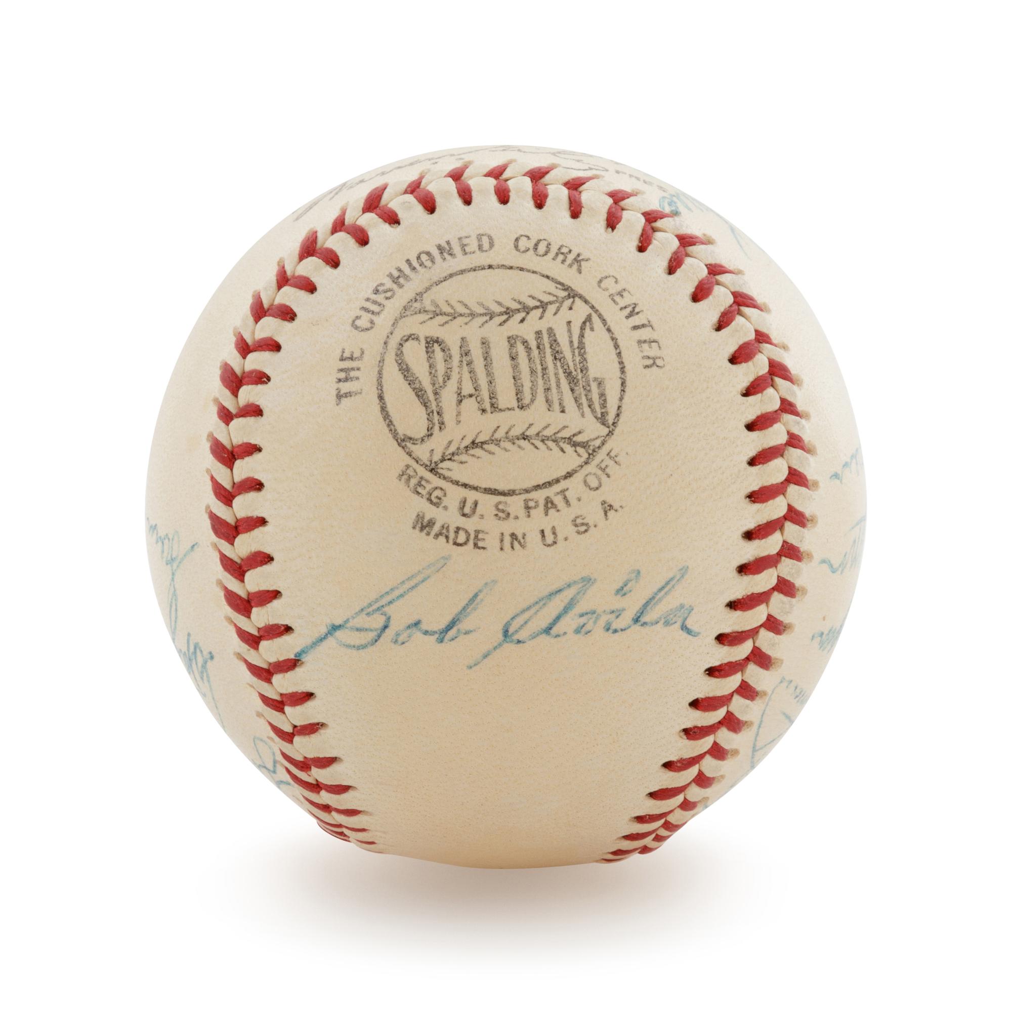 A 1954 Cleveland Indians Partial Team Signed Baseball