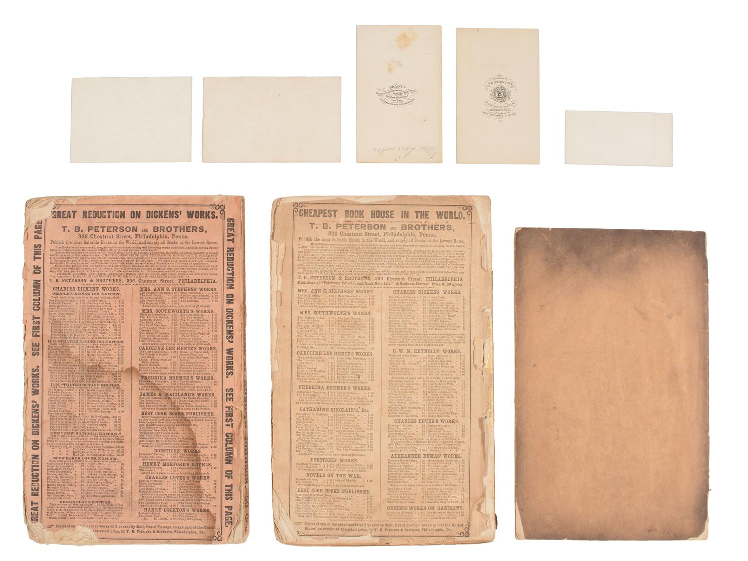 [POLITICS]. 8 items, incl. CDV of Lincoln with generals and Impeachment and Trial of Andrew Johnson .