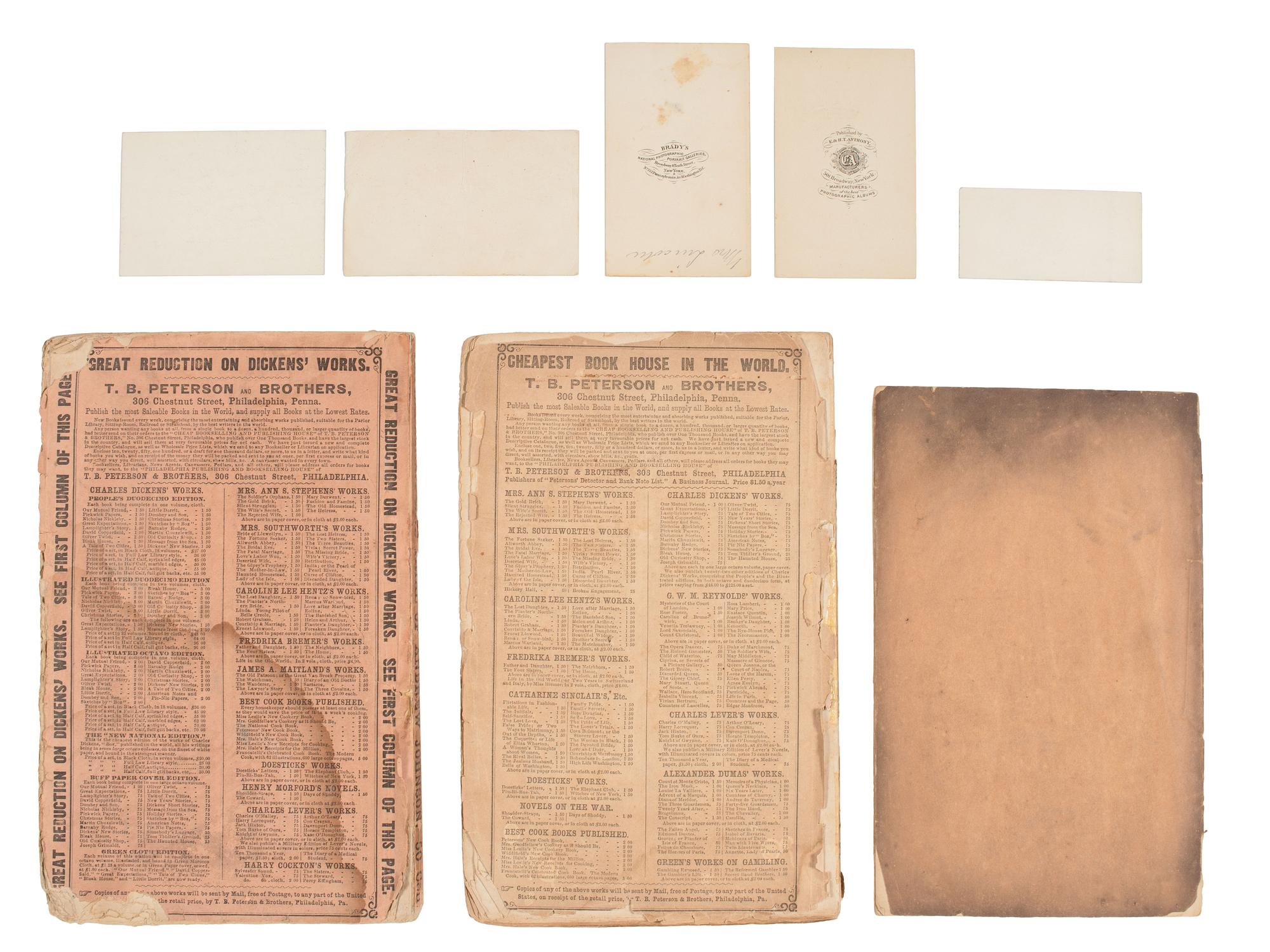 [POLITICS]. 8 items, incl. CDV of Lincoln with generals and Impeachment and Trial of Andrew Johnson .