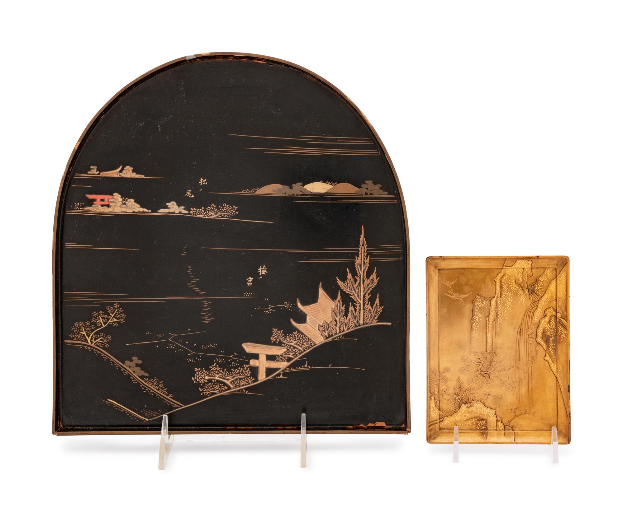 Two Lacquer Trays