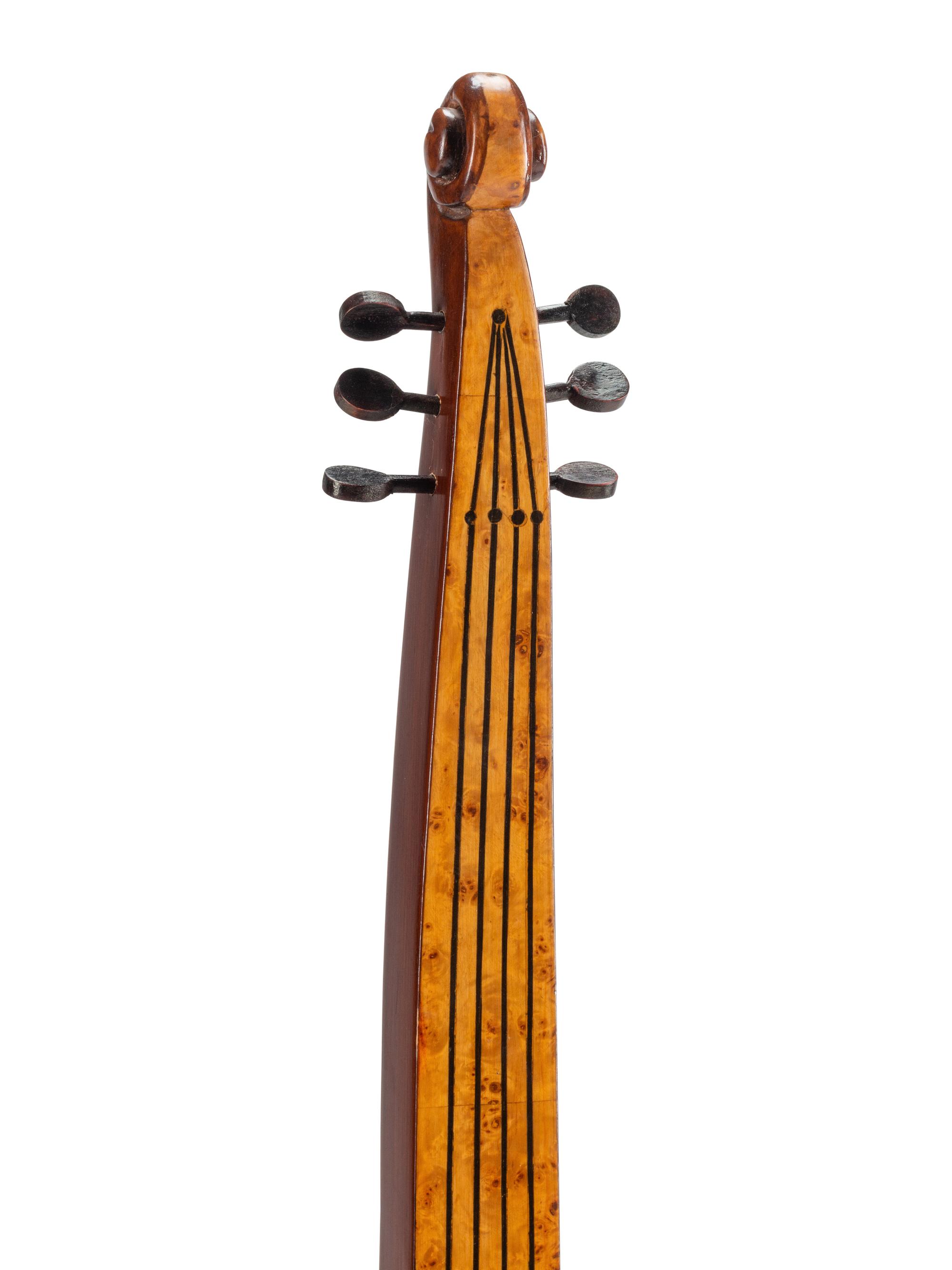 A Continental Burlwood and Walnut “Cello” Cabinet