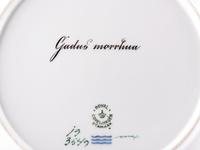 A Set of Twelve Royal Copenhagen Parcel Gilt Porcelain Fish Plates