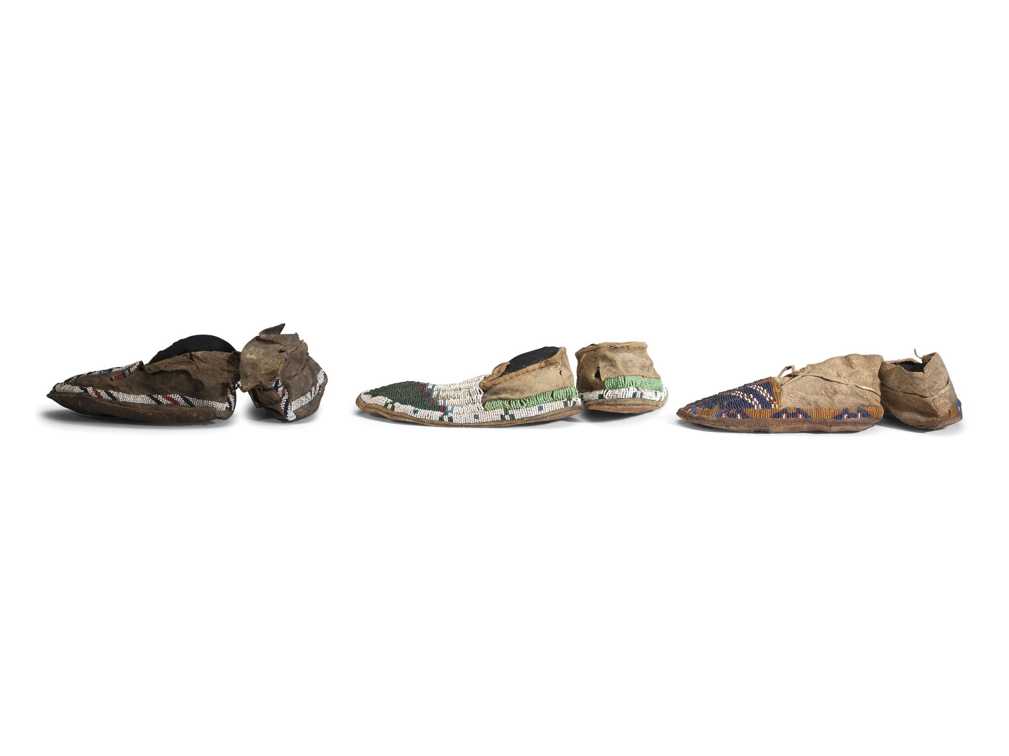 Group of Northern Plains Moccasins