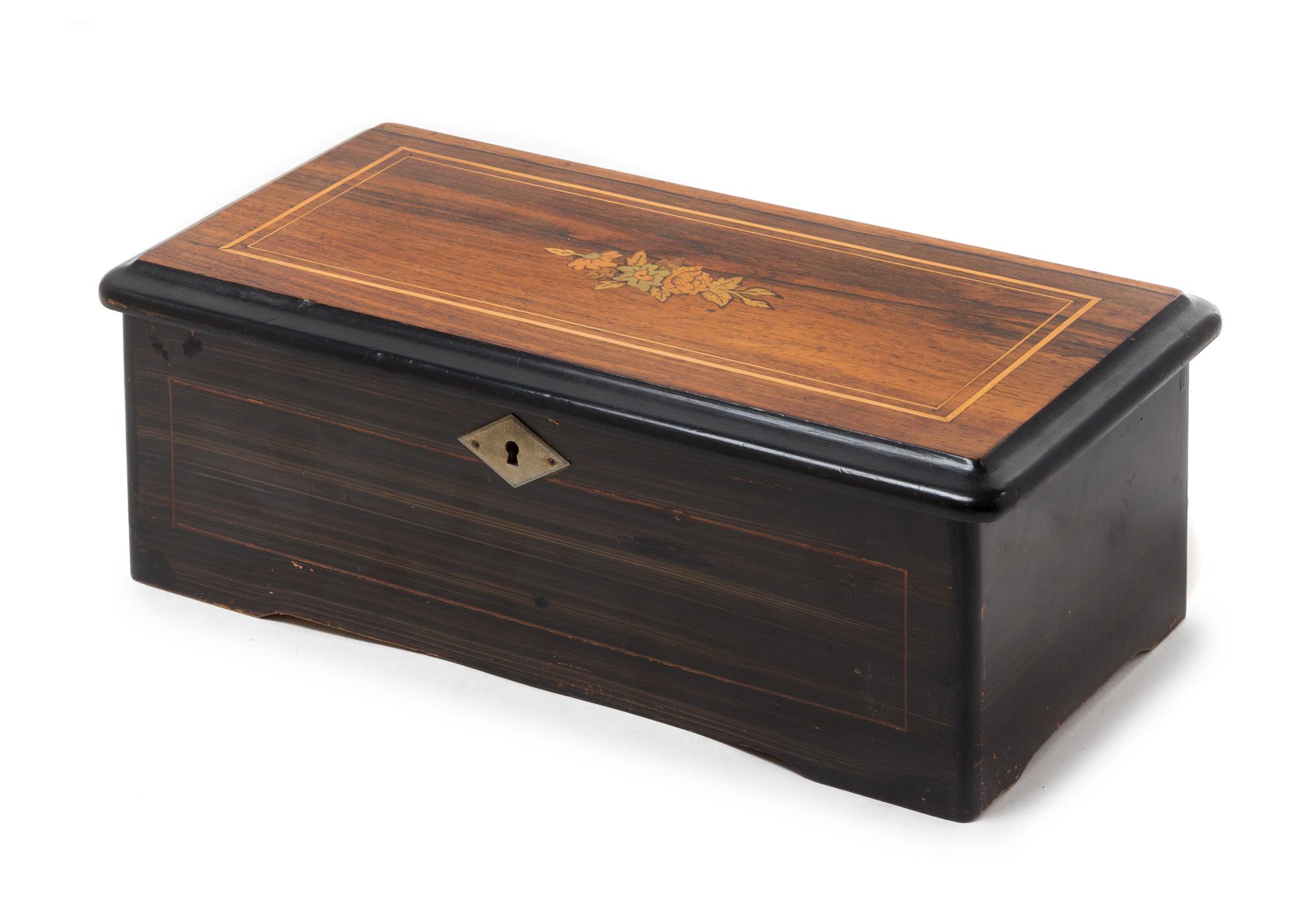 A Swiss Cylinder Music Box Width 14 1/4 inches. — LATE 19TH CENTURY