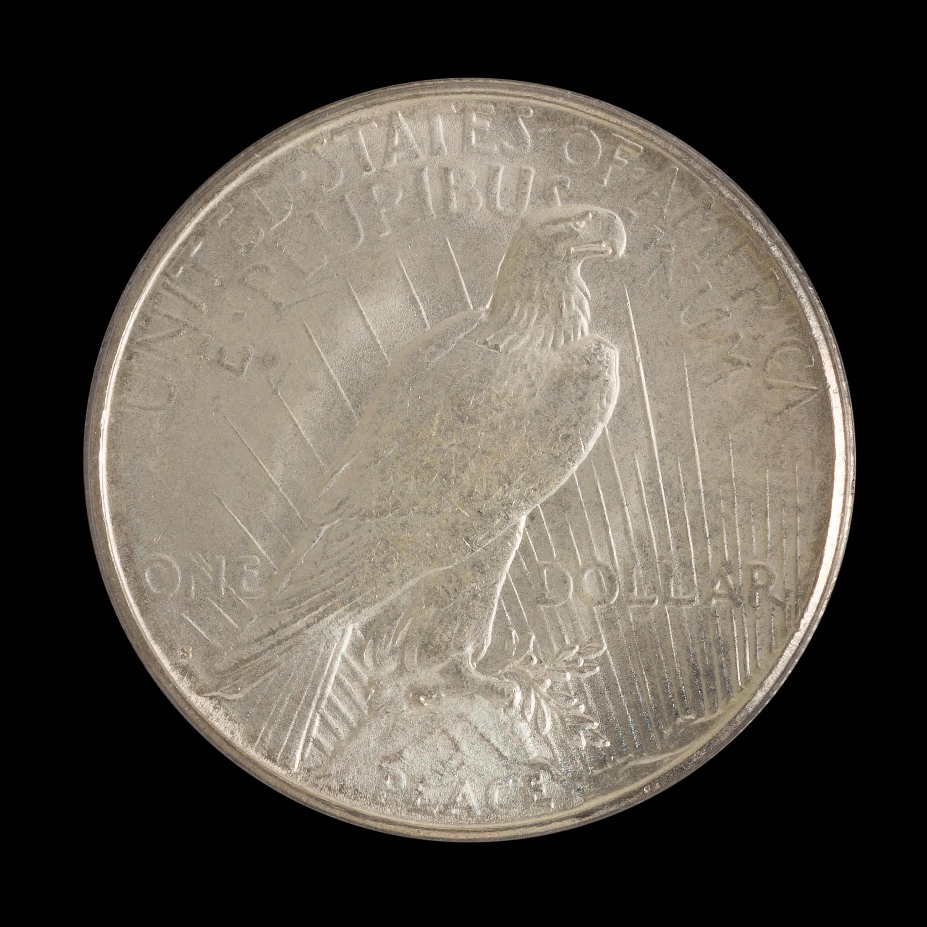 A United States 1922-S Peace Silver Dollar Coin
