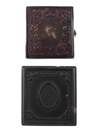 [CIVIL WAR]. A group of 2 Abbott & Co. sixteenth plate tintypes of Generals Louis Blenker and Winfield Scott.