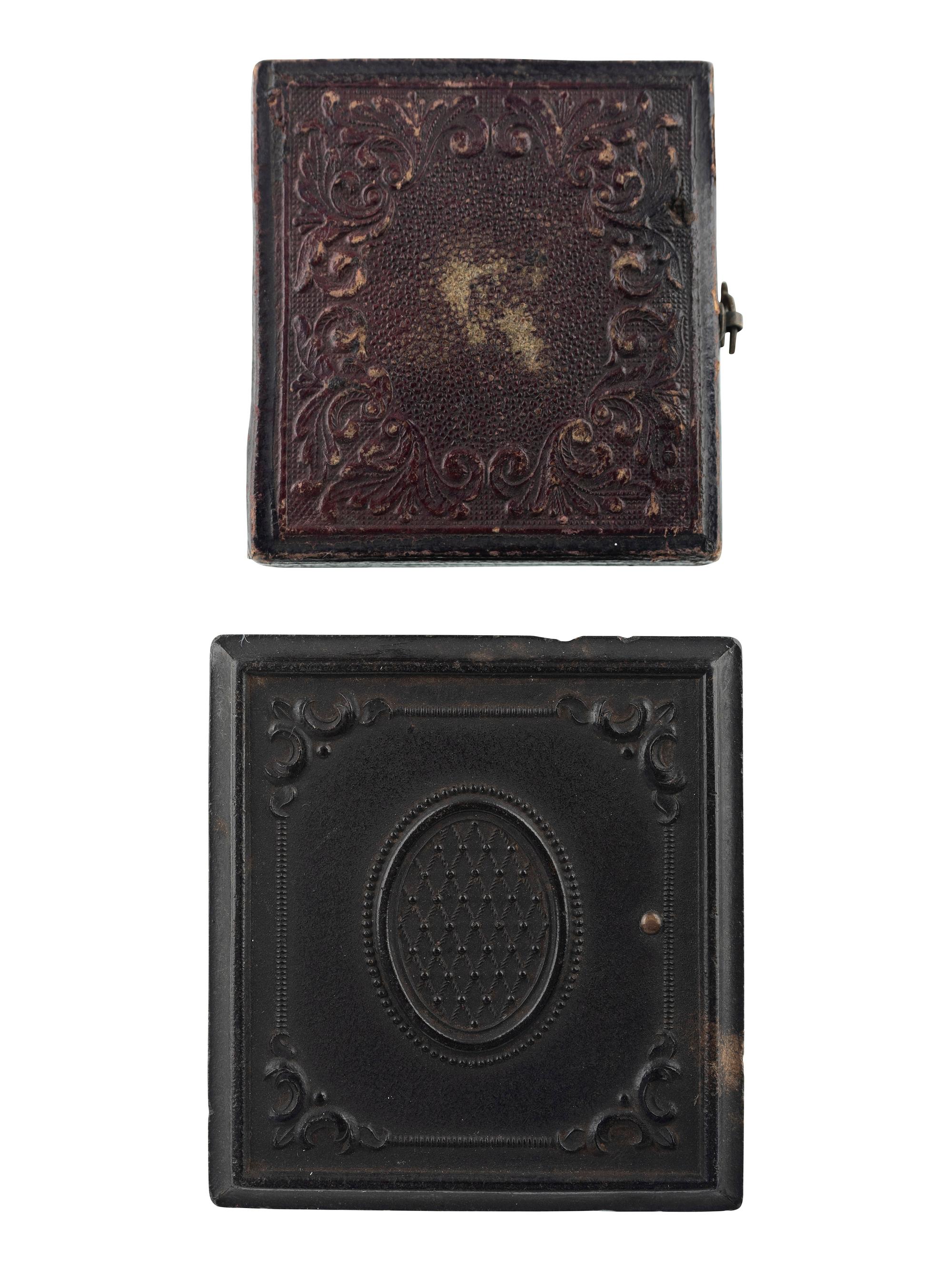 [CIVIL WAR]. A group of 2 Abbott & Co. sixteenth plate tintypes of Generals Louis Blenker and Winfield Scott.
