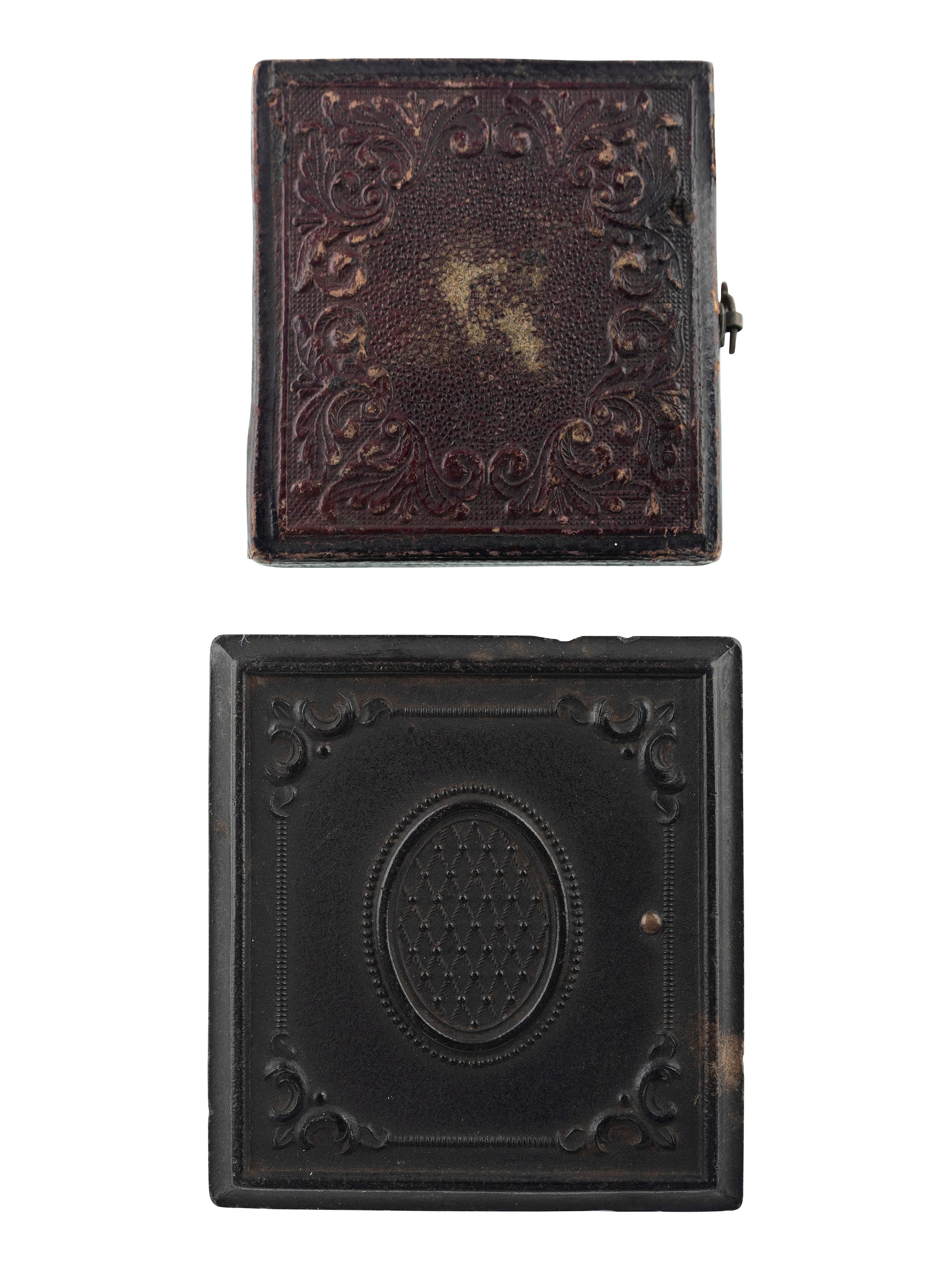 [CIVIL WAR]. A group of 2 Abbott & Co. sixteenth plate tintypes of Generals Louis Blenker and Winfield Scott.
