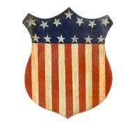 An American Flag-Decorated Shield Plaque