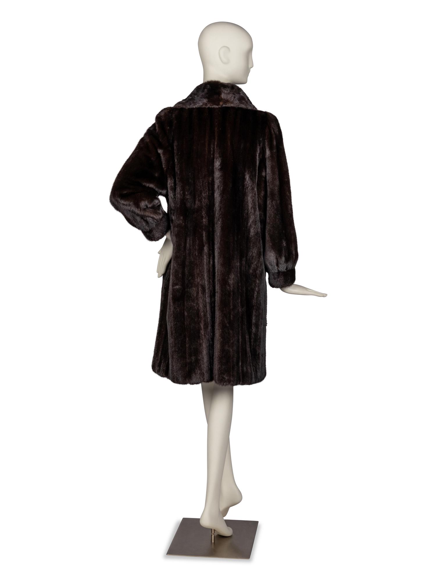 Louis Féraud Mahogany Mink Coat for Neiman Marcus