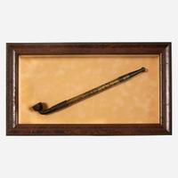 A Chinese patinated metal tobacco pipe 烟斗一支