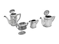An Austro-Hungarian Silver Four-Piece Tea and Coffee Service