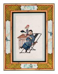 A Set of 12 Chinese Export Pith Paintings, Late 19th/Early 20th Century 清晚期 通草畫人物圖鏡框12幅