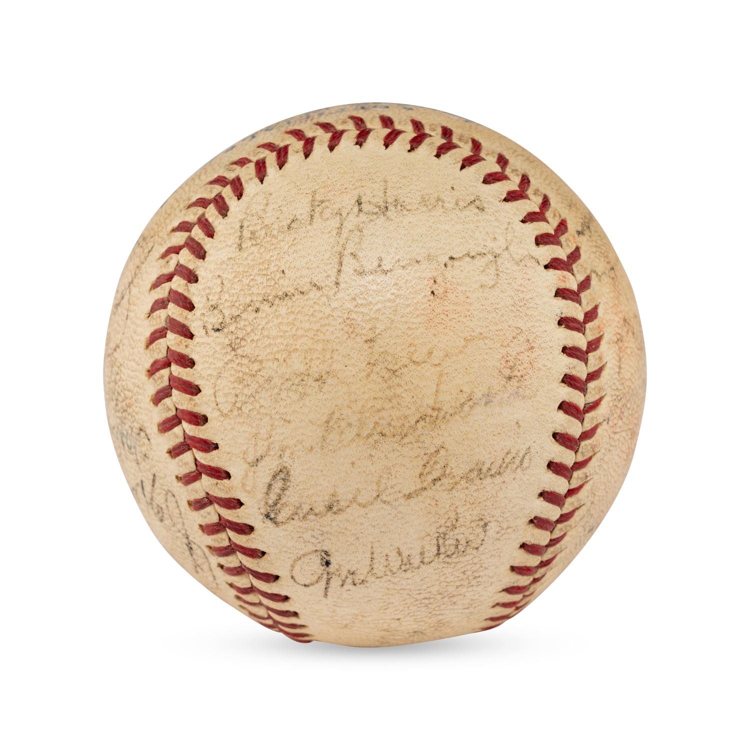 A 1940 Washington Senators Team Signed Autograph Baseball