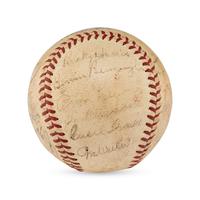 A 1940 Washington Senators Team Signed Autograph Baseball