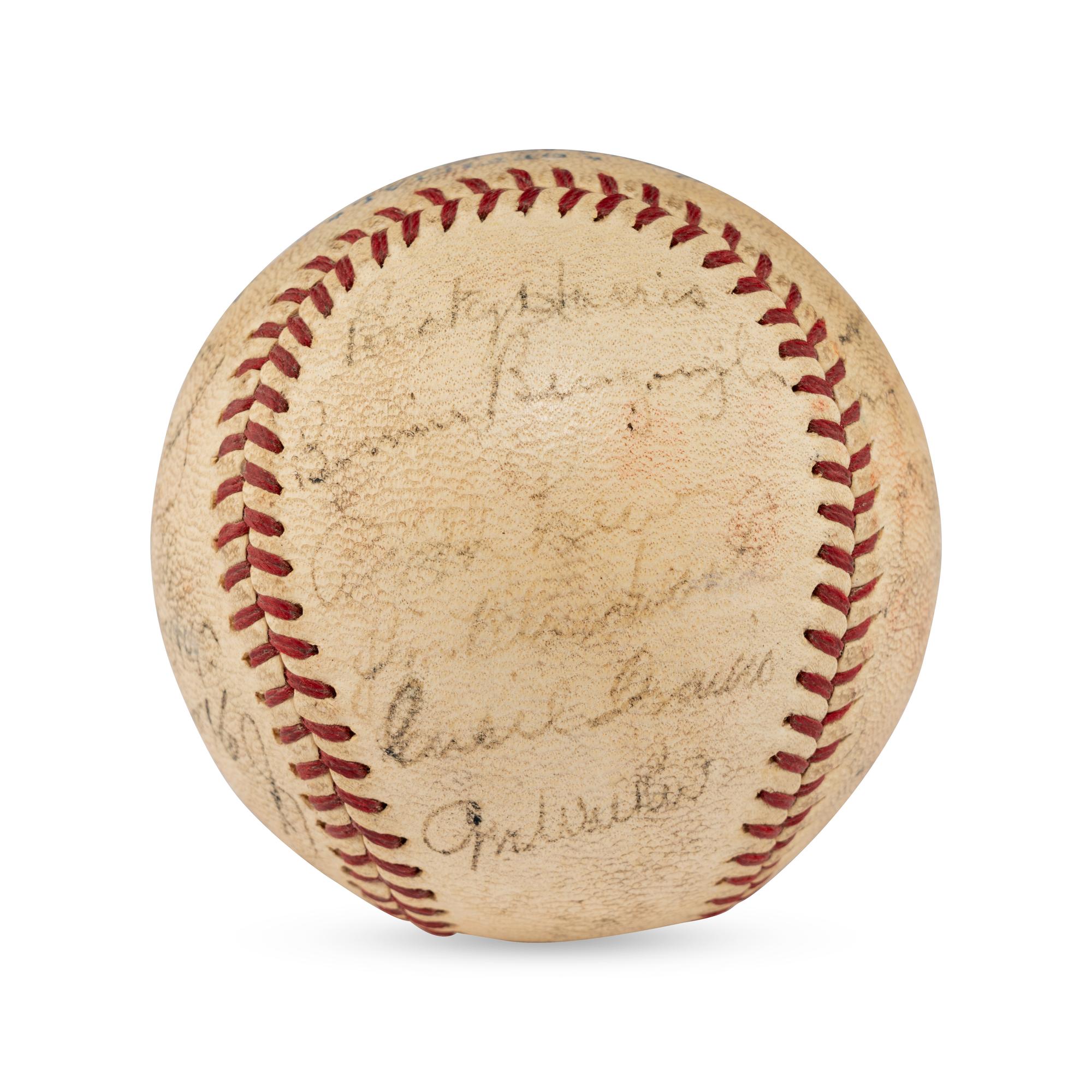 A 1940 Washington Senators Team Signed Autograph Baseball