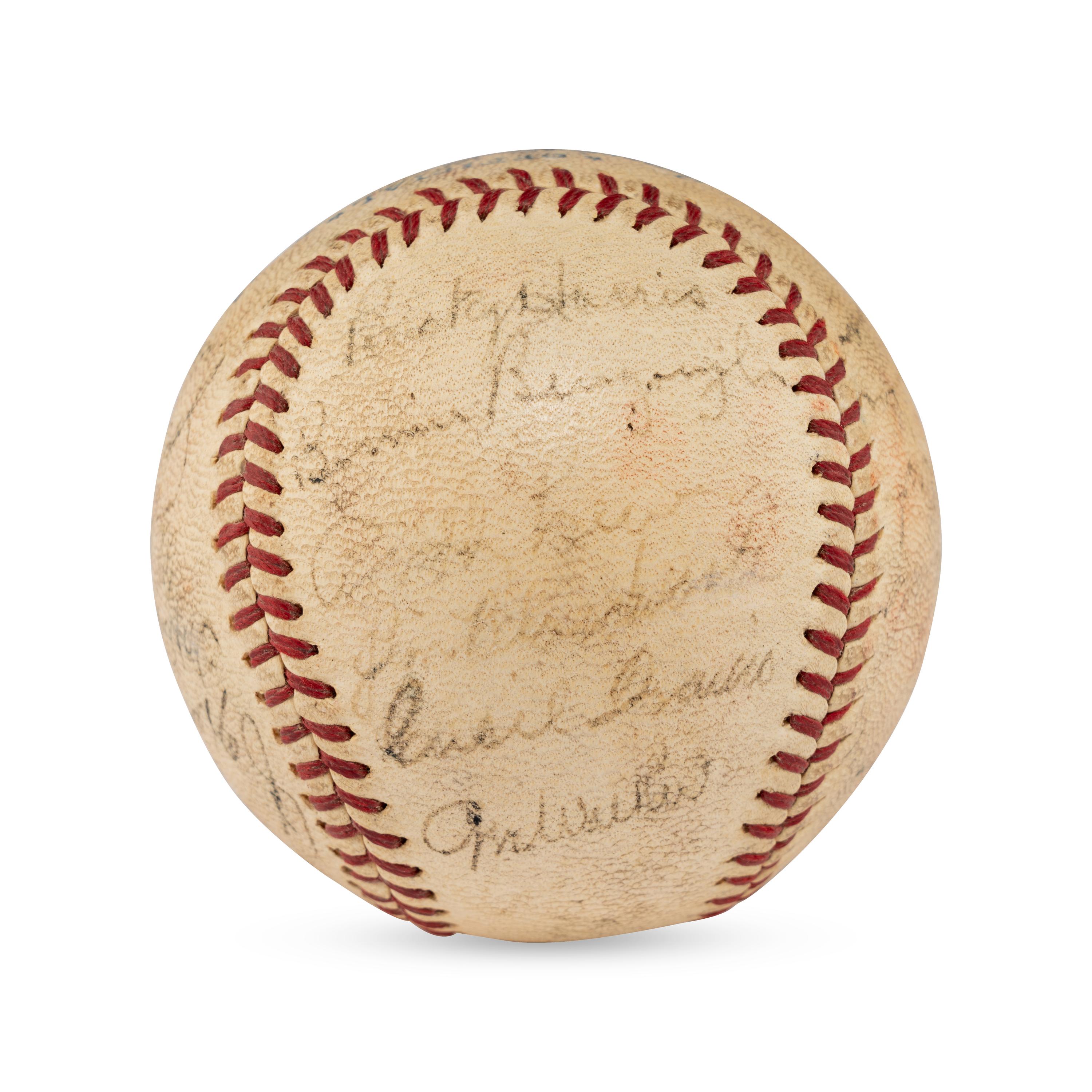 A 1940 Washington Senators Team Signed Autograph Baseball