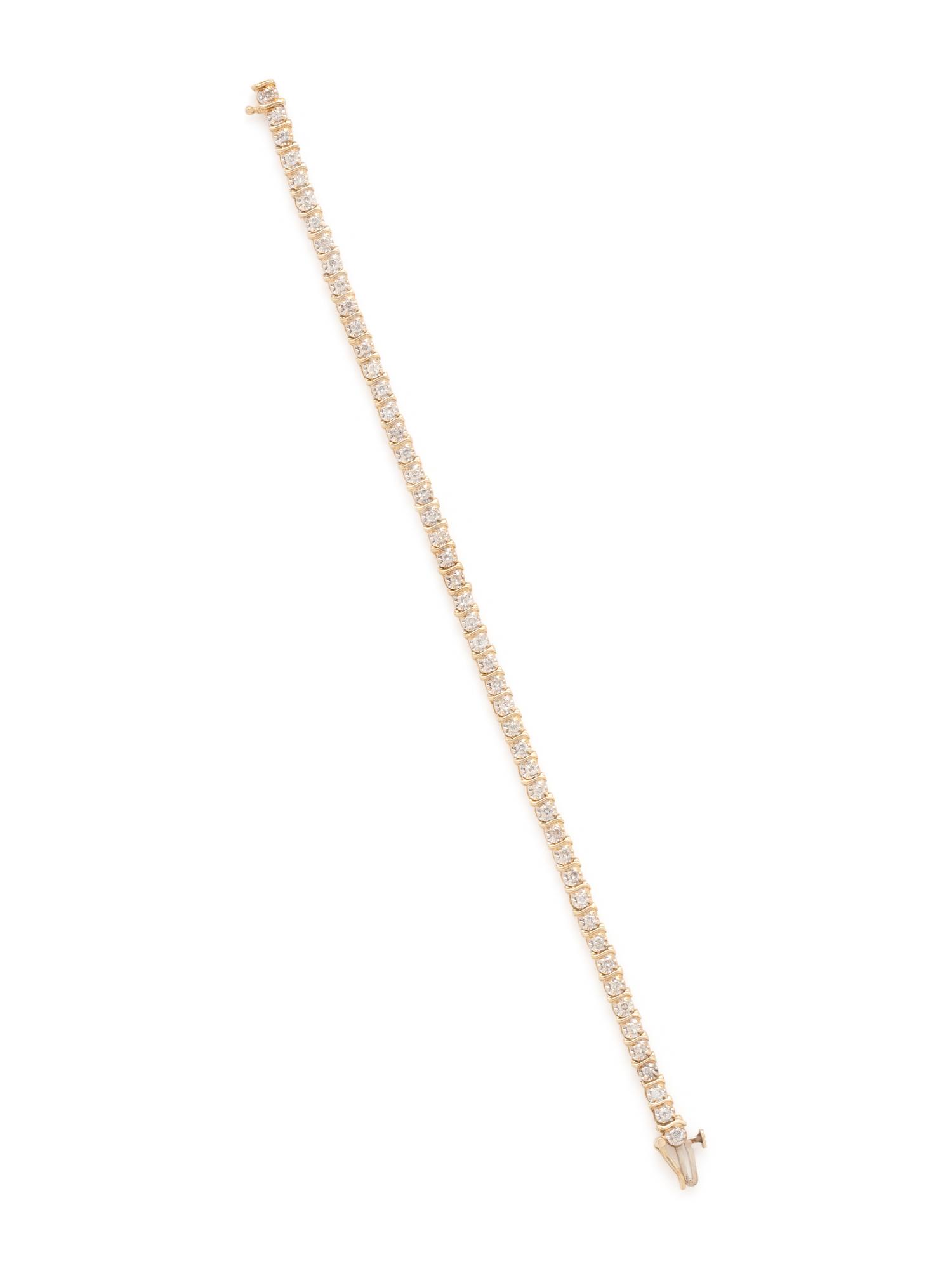YELLOW GOLD AND DIAMOND BRACELET