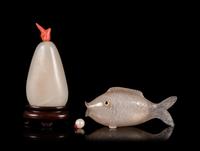 Two Chinese Precious Stone Snuff Bottles