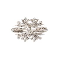 WHITE GOLD AND DIAMOND PENDANT BROOCH WITH CHAIN