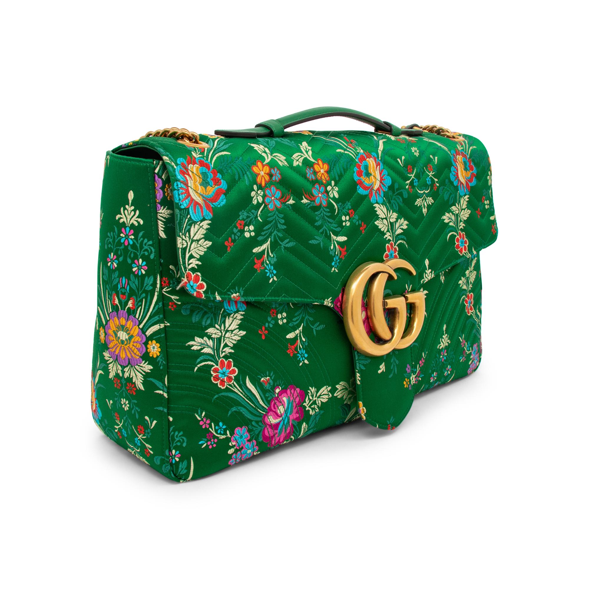 GUCCI, FLORAL XL MARMONT BAG