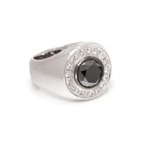 BLACK DIAMOND AND DIAMOND RING