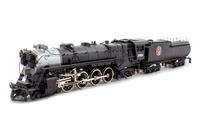 A Tenshodo Polychrome HO-Gauge Great Northern Railway 4-8-4 Locomotive and Tender