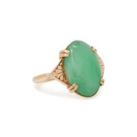YELLOW GOLD AND JADE RING