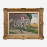 Maximilien Luce (French, 1858–1941) Rolleboise, Cour de Ferme
