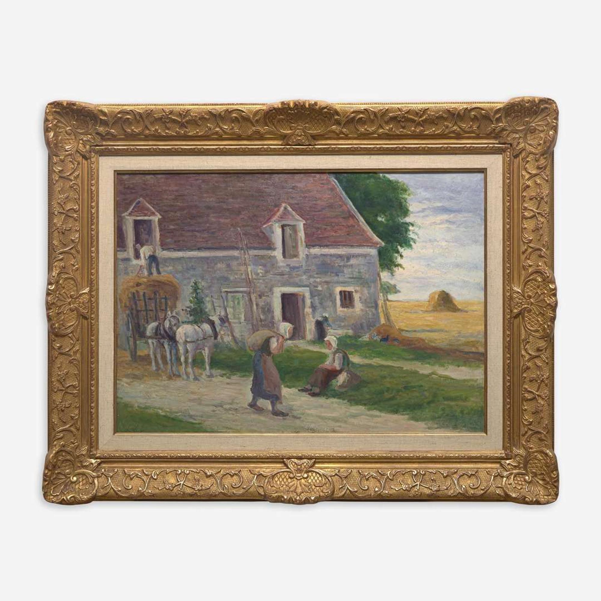 Maximilien Luce (French, 1858–1941) Rolleboise, Cour de Ferme