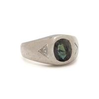 ALEXANDRITE AND DIAMOND RING
