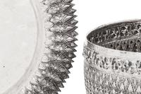 A Southeast Asian Silver Center Bowl and Underplate