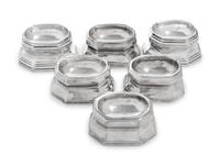 A Set of Four George I Britannia Silver Trencher Salts