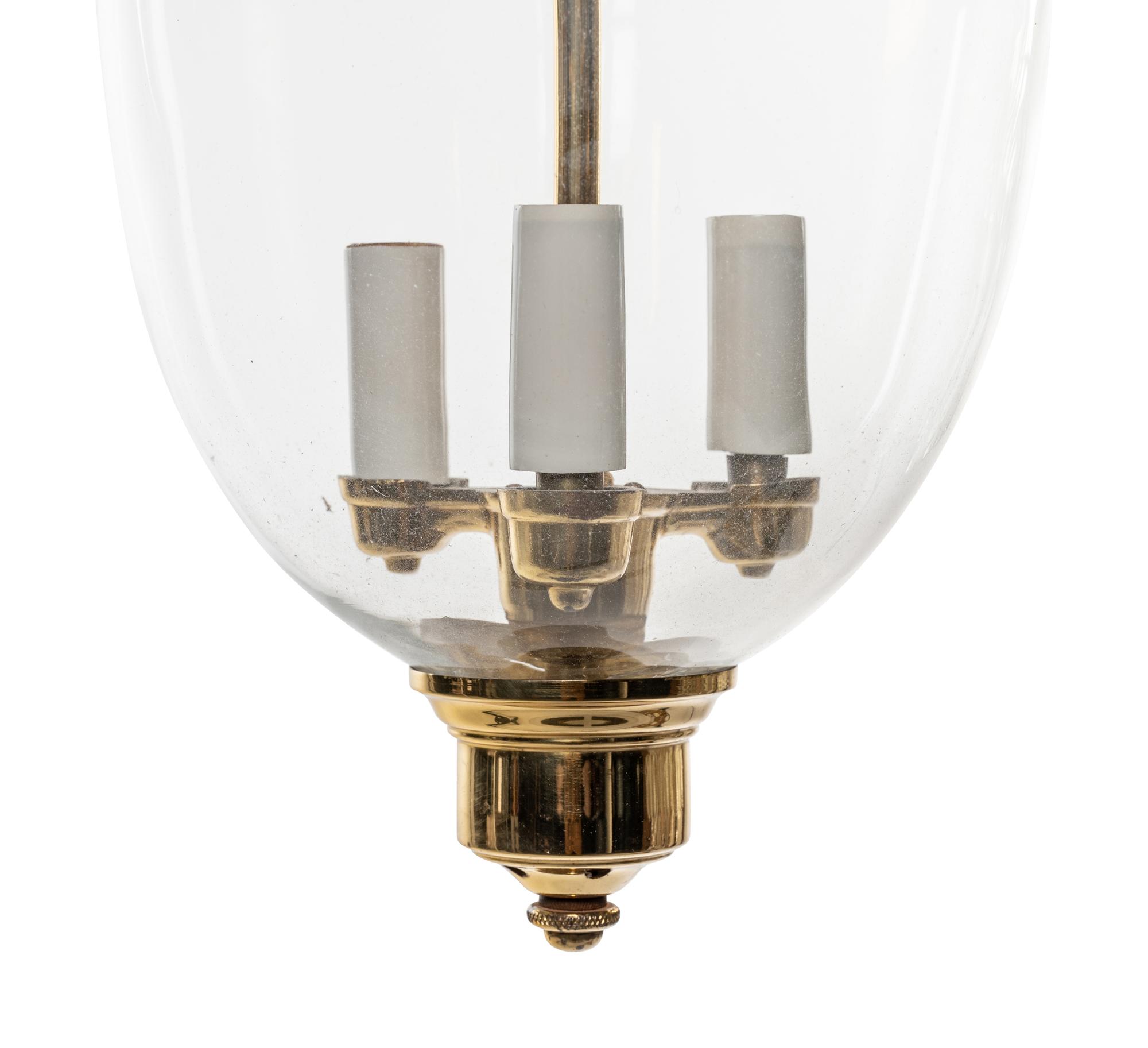 A Gilt Metal Hall Lantern