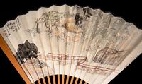 Two Chinese Paper Folding Fans